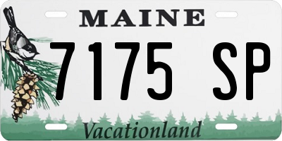 ME license plate 7175SP