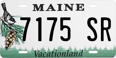 ME license plate 7175SR