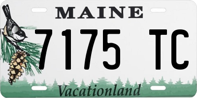 ME license plate 7175TC