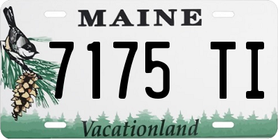 ME license plate 7175TI