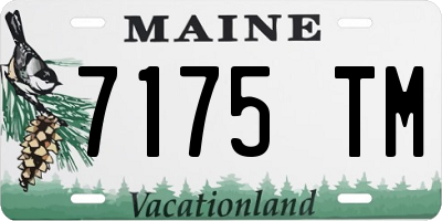 ME license plate 7175TM