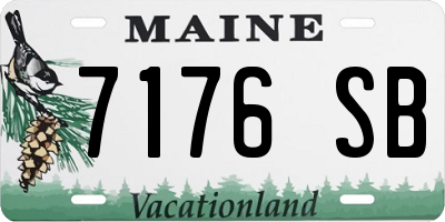 ME license plate 7176SB