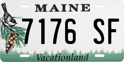 ME license plate 7176SF