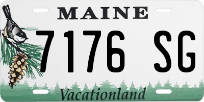 ME license plate 7176SG