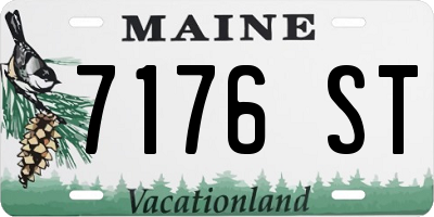 ME license plate 7176ST