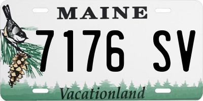 ME license plate 7176SV