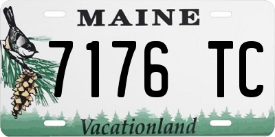 ME license plate 7176TC