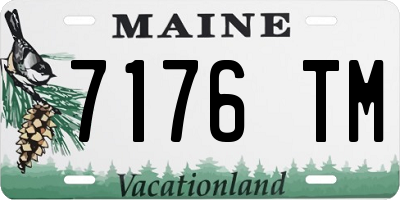 ME license plate 7176TM