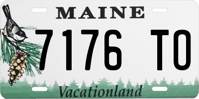 ME license plate 7176TO