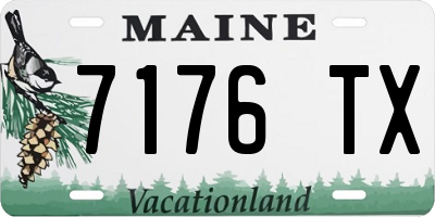ME license plate 7176TX