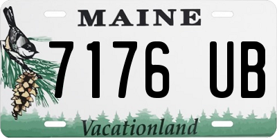 ME license plate 7176UB