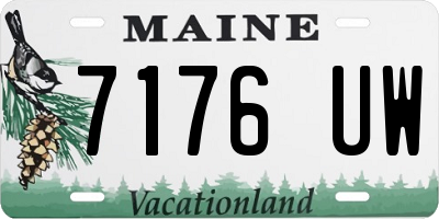 ME license plate 7176UW
