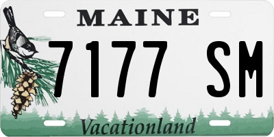 ME license plate 7177SM