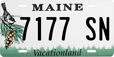 ME license plate 7177SN