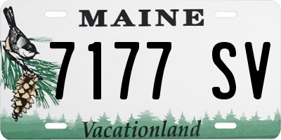ME license plate 7177SV