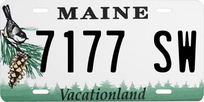 ME license plate 7177SW