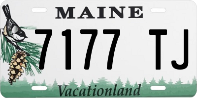 ME license plate 7177TJ