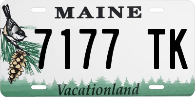 ME license plate 7177TK