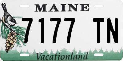 ME license plate 7177TN
