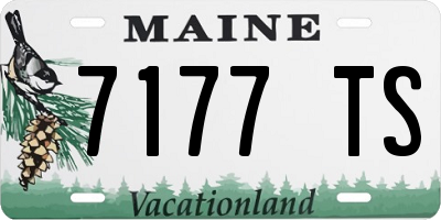 ME license plate 7177TS