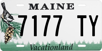 ME license plate 7177TY