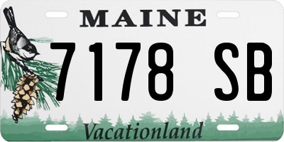 ME license plate 7178SB