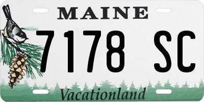 ME license plate 7178SC