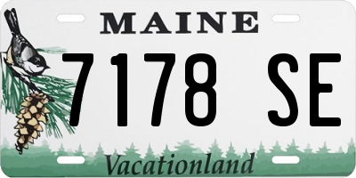 ME license plate 7178SE