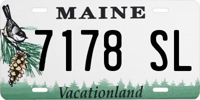 ME license plate 7178SL