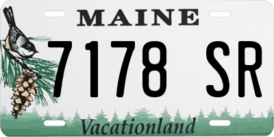 ME license plate 7178SR