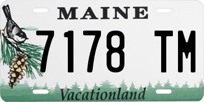 ME license plate 7178TM