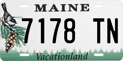 ME license plate 7178TN