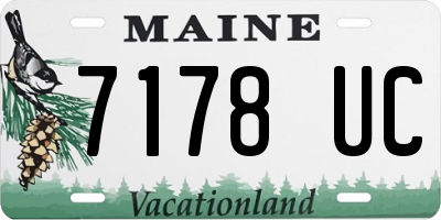 ME license plate 7178UC