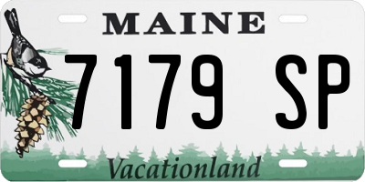 ME license plate 7179SP
