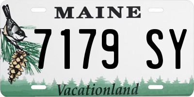 ME license plate 7179SY