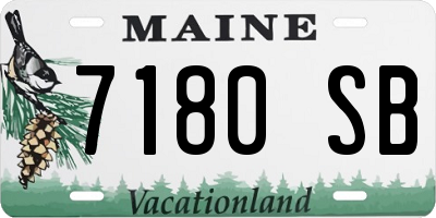 ME license plate 7180SB