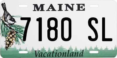 ME license plate 7180SL