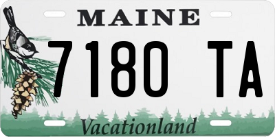 ME license plate 7180TA