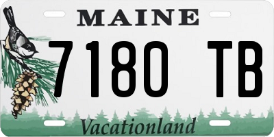 ME license plate 7180TB
