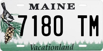 ME license plate 7180TM