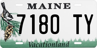 ME license plate 7180TY