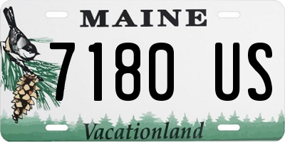 ME license plate 7180US