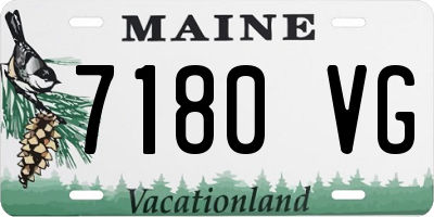 ME license plate 7180VG