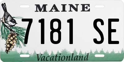 ME license plate 7181SE