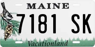 ME license plate 7181SK