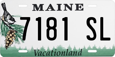 ME license plate 7181SL