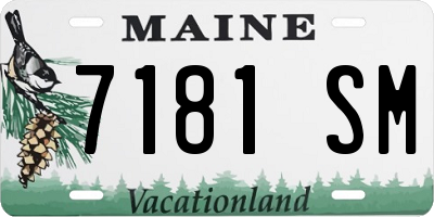 ME license plate 7181SM