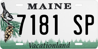 ME license plate 7181SP