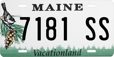 ME license plate 7181SS