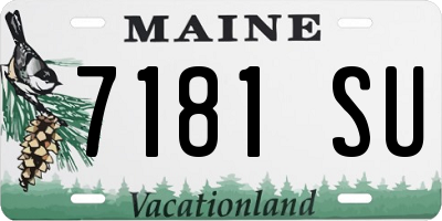 ME license plate 7181SU